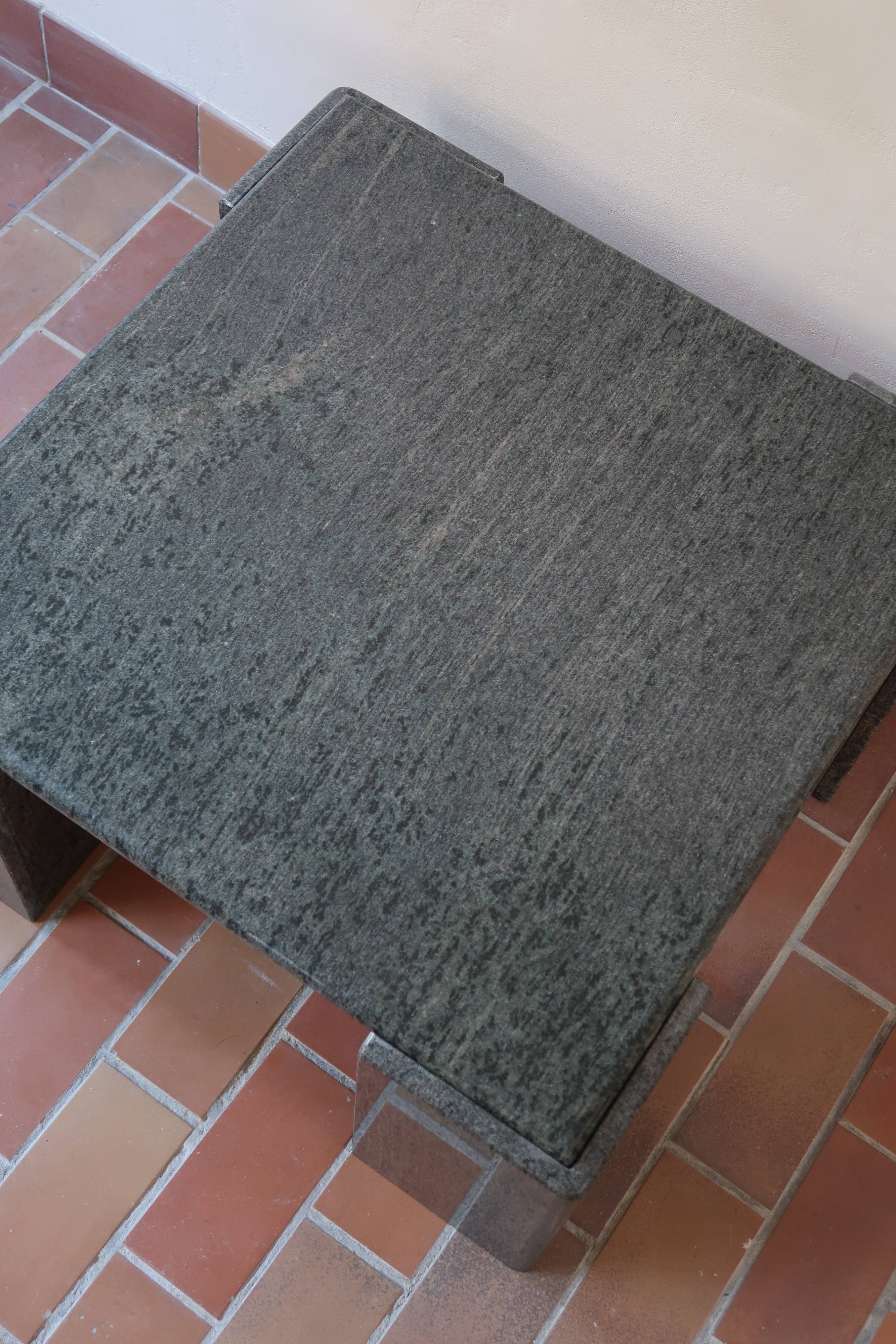 Large square granite coffee table
