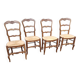 Série de 4 chaises paillées