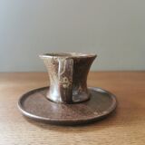 Vintage stoneware coffee service. Signed Tournay