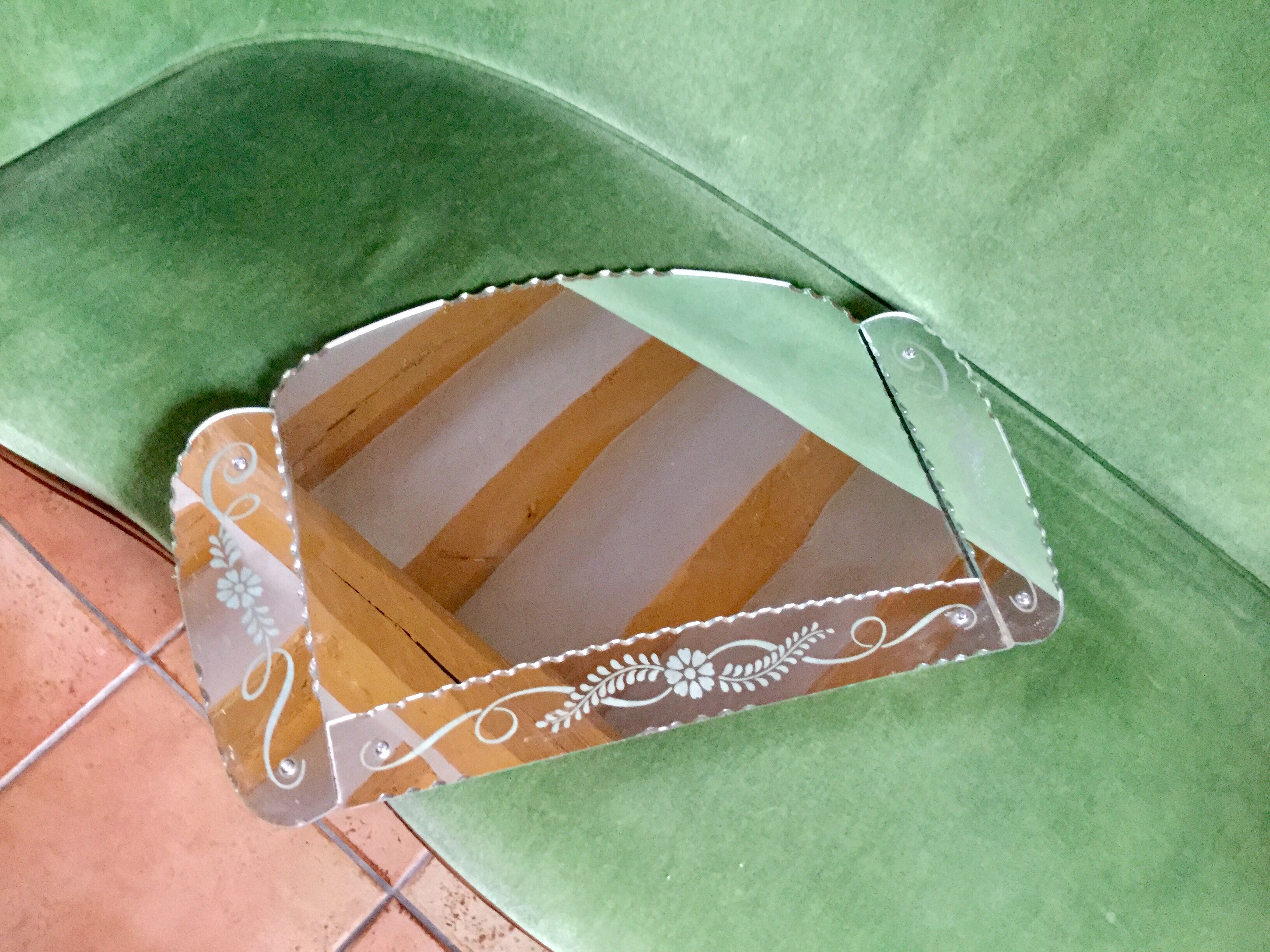 Former art deco mirror  63 x 39cm