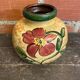 Vintage Polychrome Ceramic Ball Vase Flowers West Germany