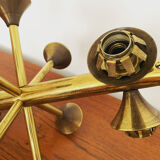 Brass Sputnik chandelier by Kaiser Leuchten