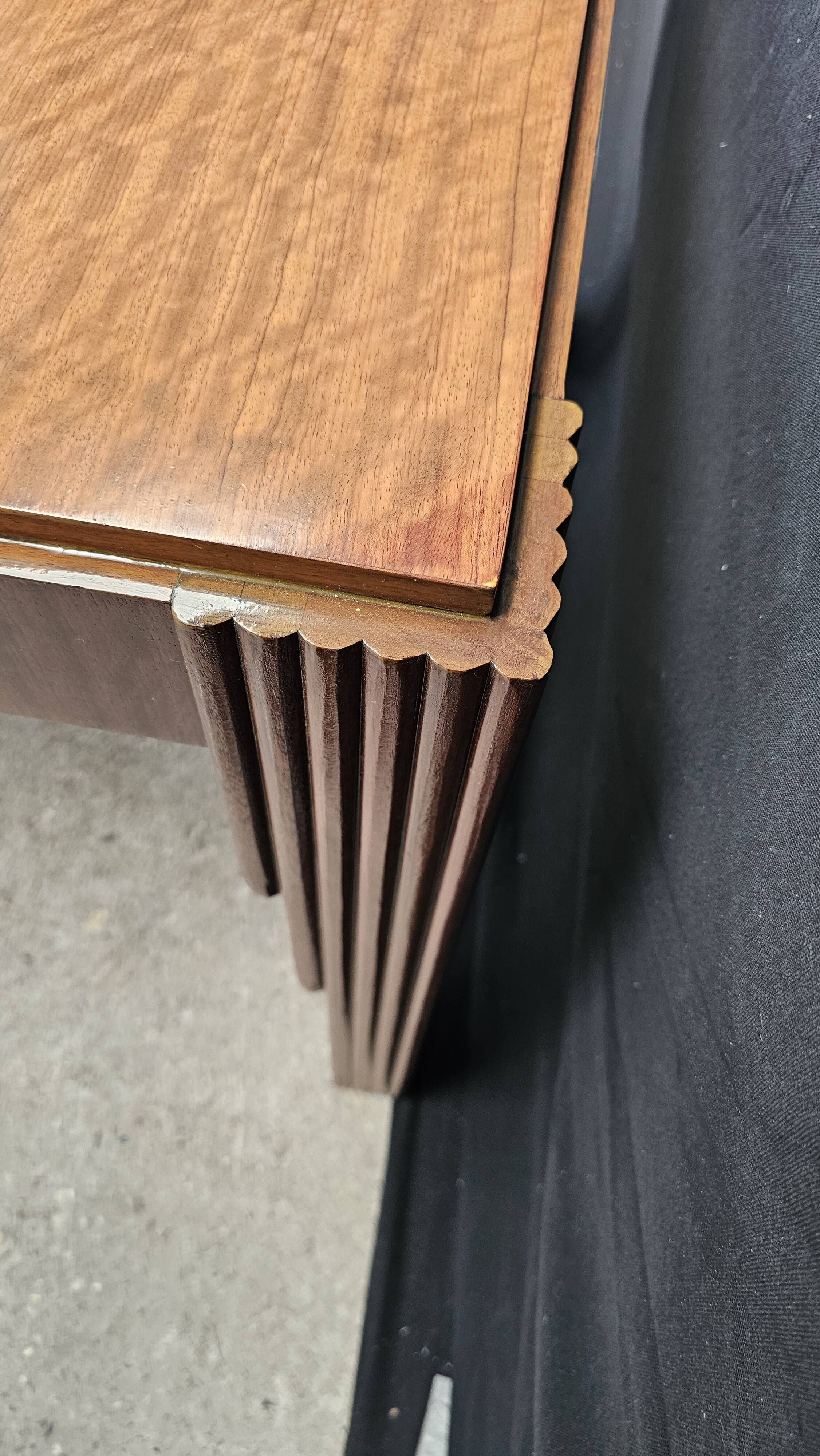 Lot of table and 6 Art Deco chairs from Saddier & fils