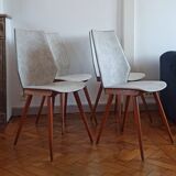 Set of 4 BAUMANN chairs from the 60s (model 840, Max Bill)