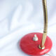 Office lamp or bedside made in italy from the 60's red and white color