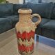 Vase vintage Scheurich poterie ouest-allemande LoRa Zig-Zag Fat Lava, 1970