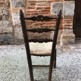 Brutalist straw chair