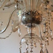Old bohemian crystal chandelier for Deknudt