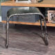Vintage industrial metal stool – restored – workshop style
