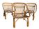 Set of 3 rattan armchairs from the 1960s, France.