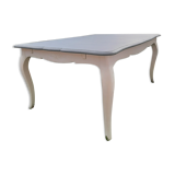 Table Louis XV style provençal en bois massif ancien, sculptée de motifs de végétaux