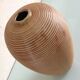 Soliflore ovoid vase in beige ceramic / vintage 70s
