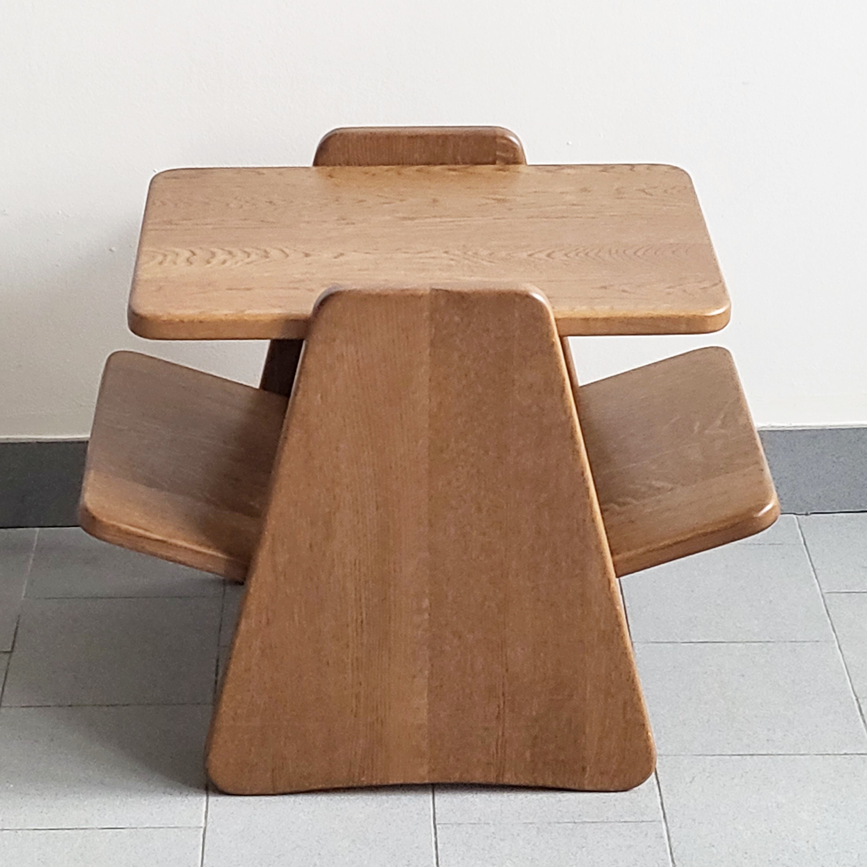 Vintage magazine holder side table 1960