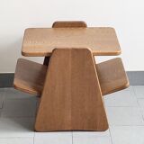 Vintage magazine holder side table 1960