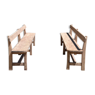 Pair of fir benches