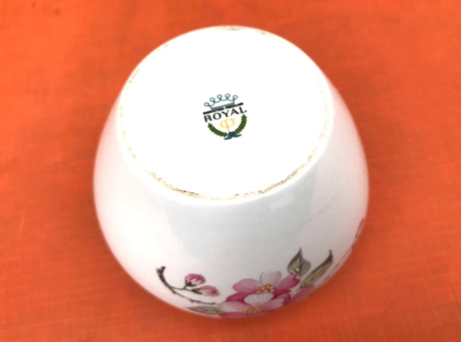 Sugar bowl porcelain Royal CP almond blossom decoration