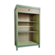 Renovated library shelf green color and floral atmosphere