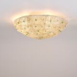 Barovier & Toso Grande Plafonnier Fleur en Verre de Murano Millefiori, Italie, Années 1960