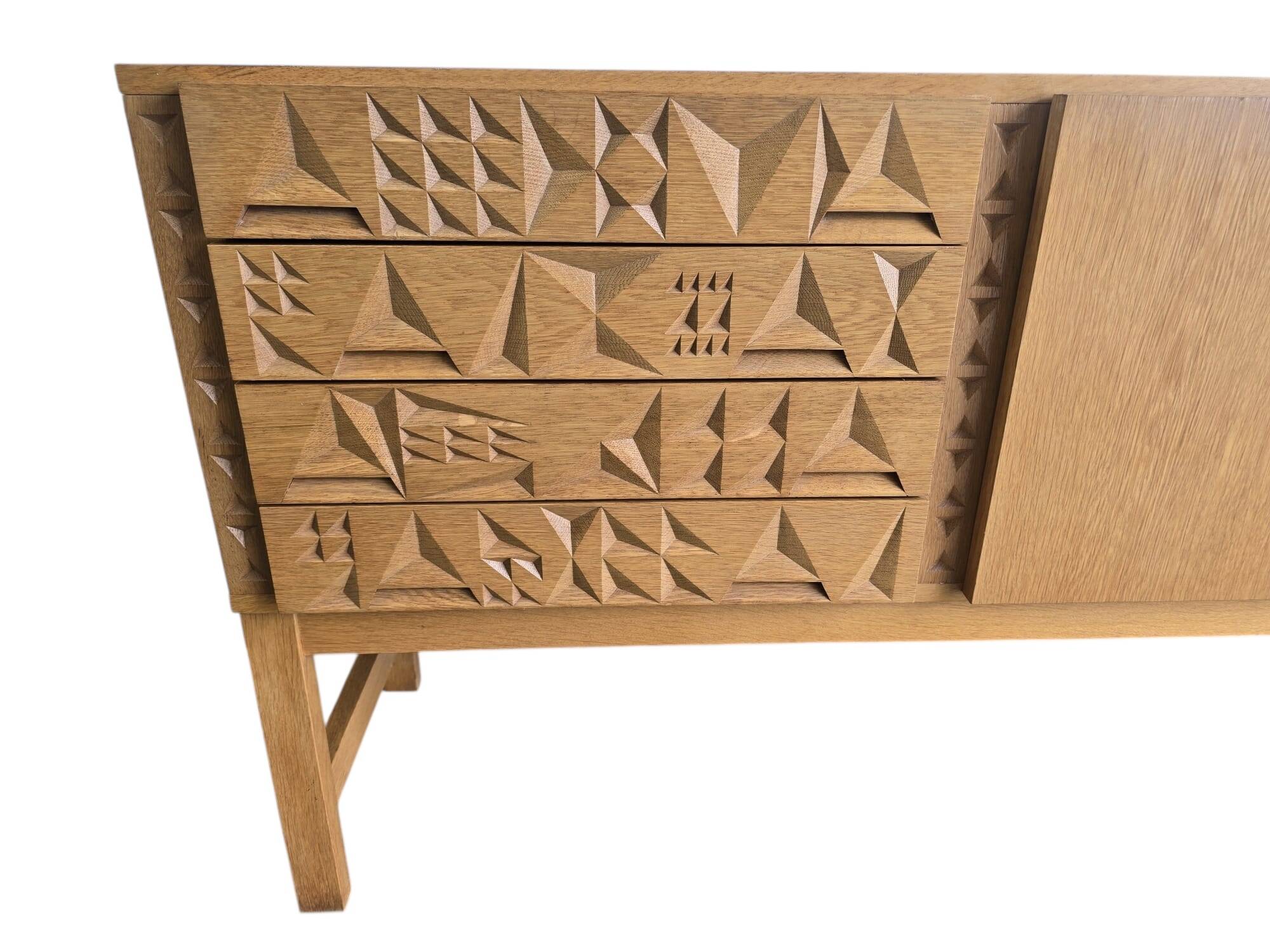 Vintage brutalist sideboard/buffet/chest of drawers
