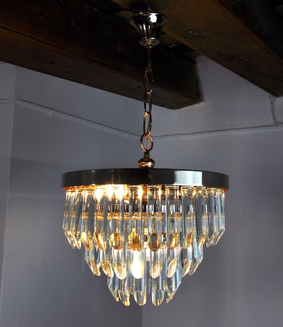 Venini glass chandelier, 3 levels, Italy, 1970