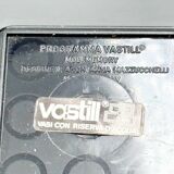 Paire de cache-pots Space Age noirs par Anna Mazzucchelli pour Vastill, Italie