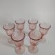 6 verres à vin rose