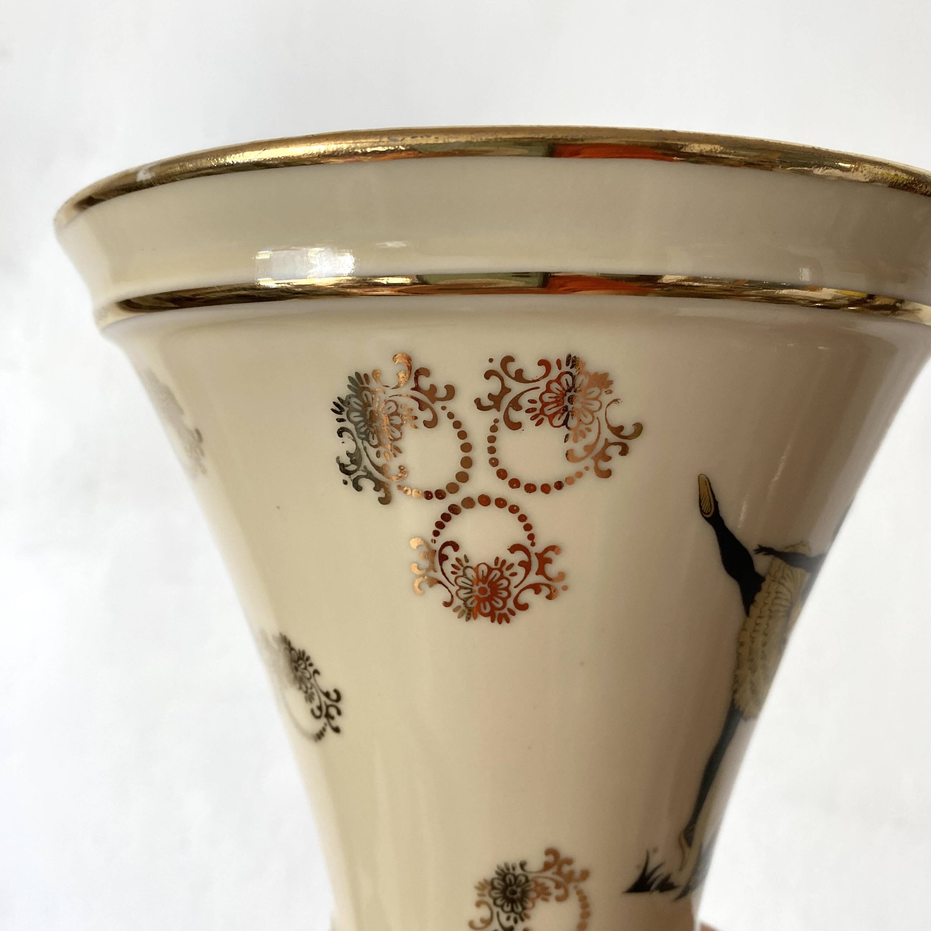 Antique "dancers" vase in opaline St Uze glass
