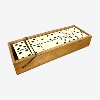 Domino Giant Reunionese wooden + box cases - extra large piece - artisanal work