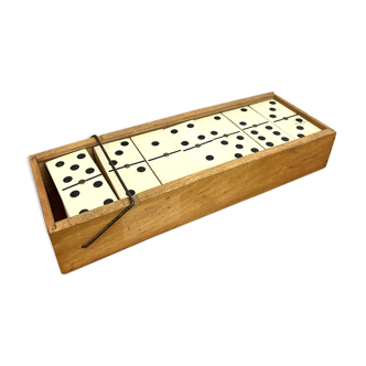 Domino Giant Reunionese wooden + box cases - extra large piece - artisanal work