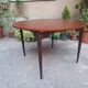 Wooden Dining Table with Round Top, 1950s