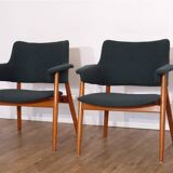 Pair of Scandinavian armchairs by Erik Worts 1960