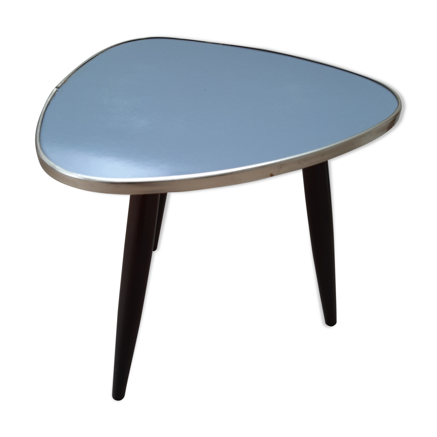 Tripod plant door in vintage blue grey Formica