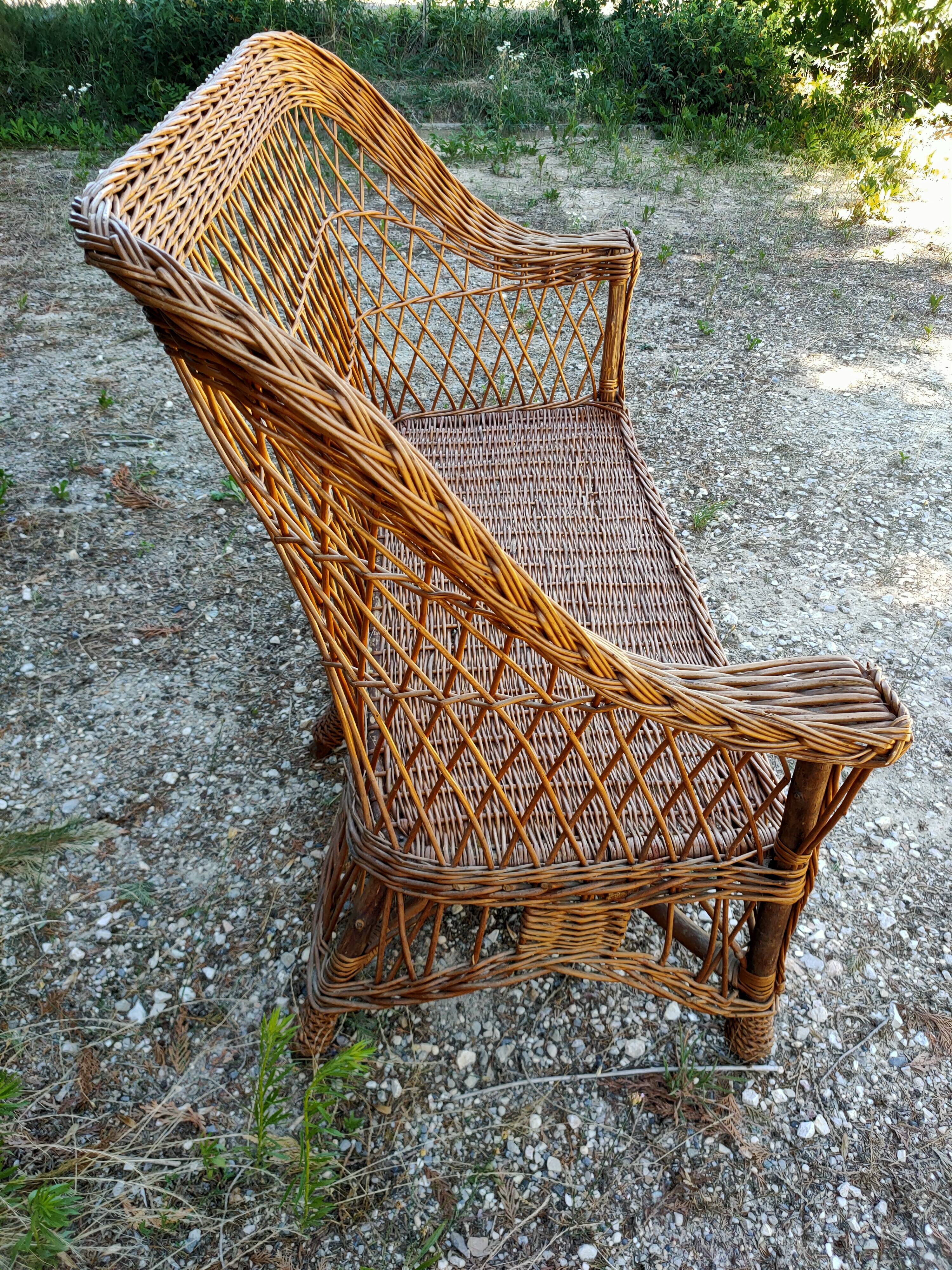 Rattan bench