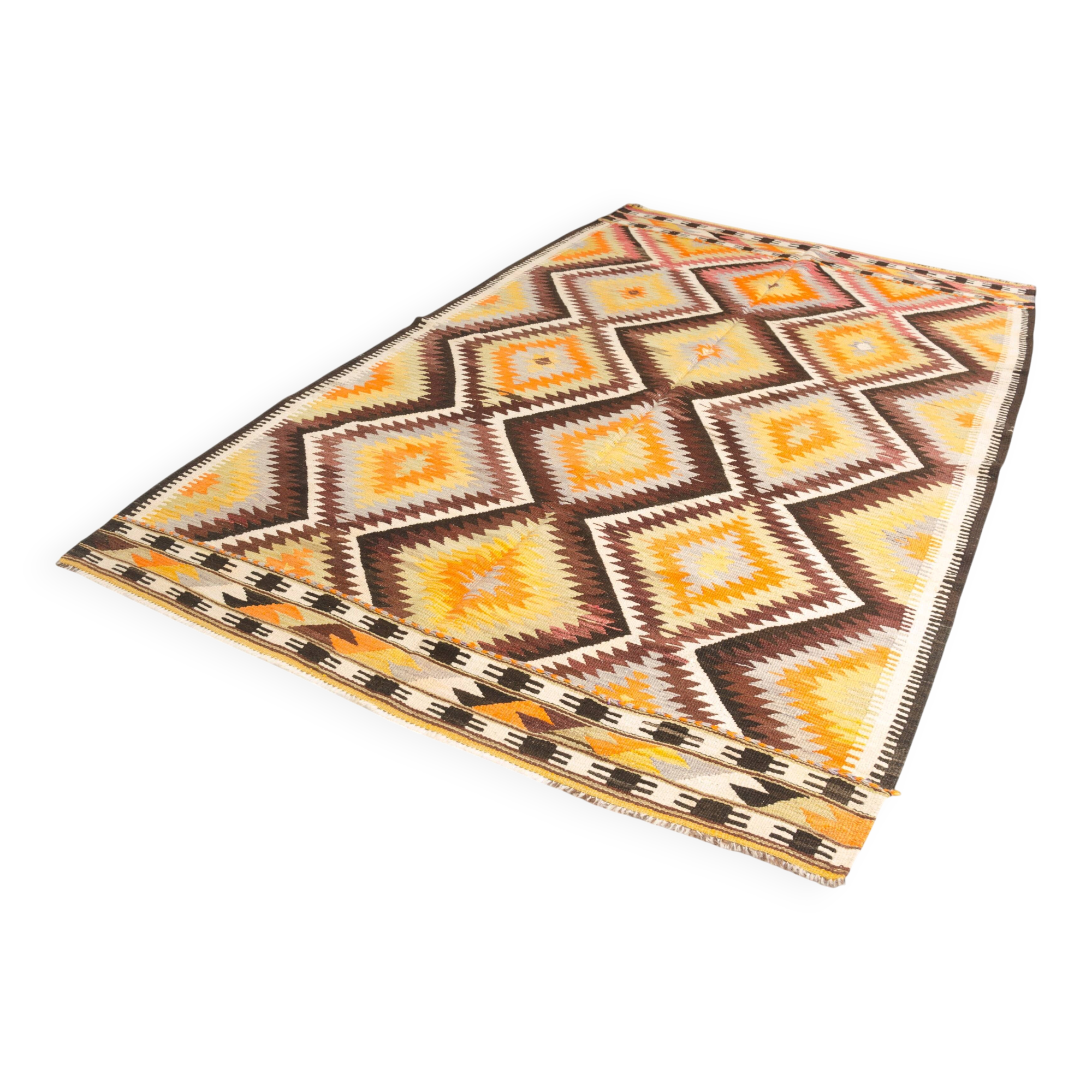 Vintage Anatolian Turkish Kilim Rug