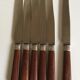 6 knives engraved Paris in art deco rosewood.