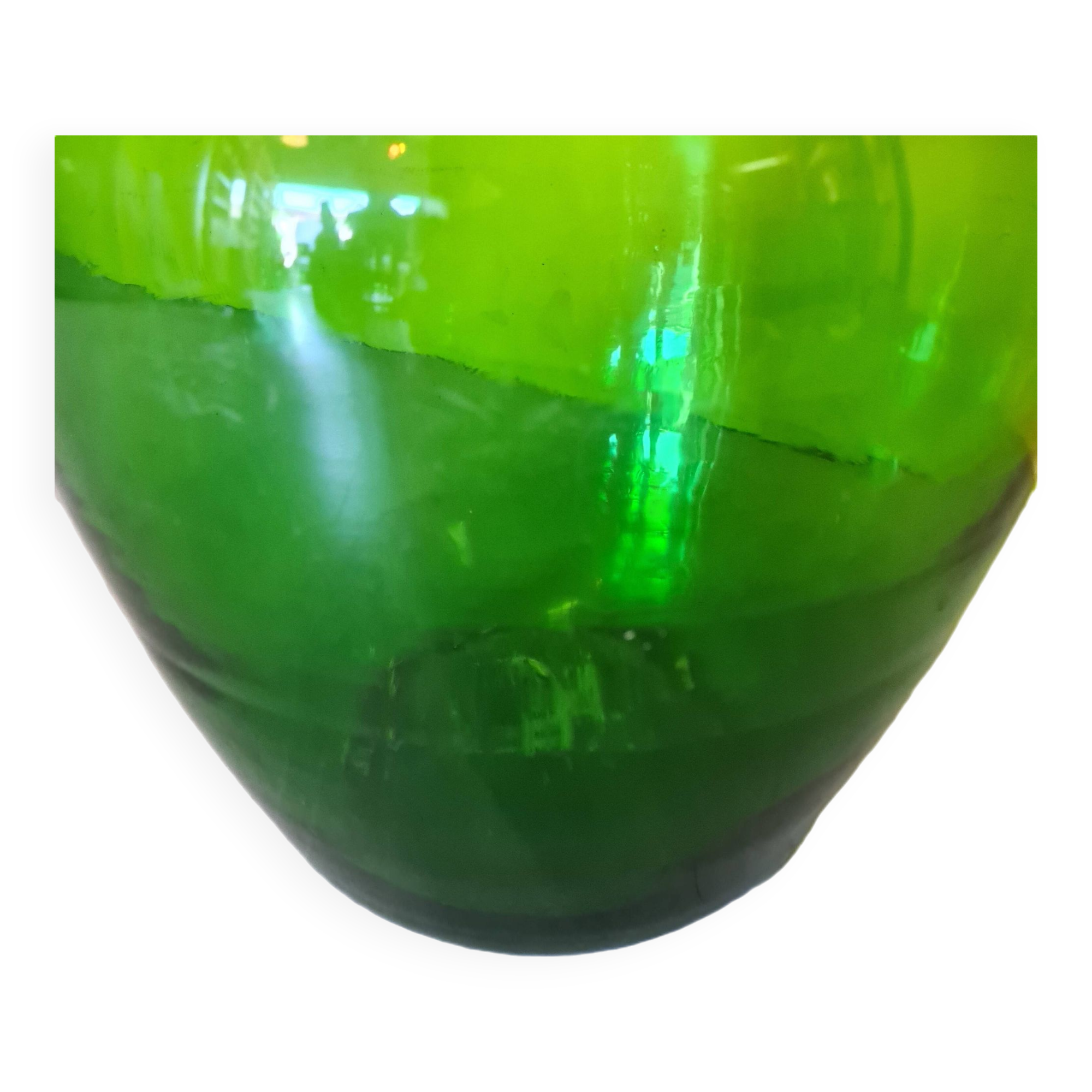 Small Model Green Glass Yeast Bottle, 1950s