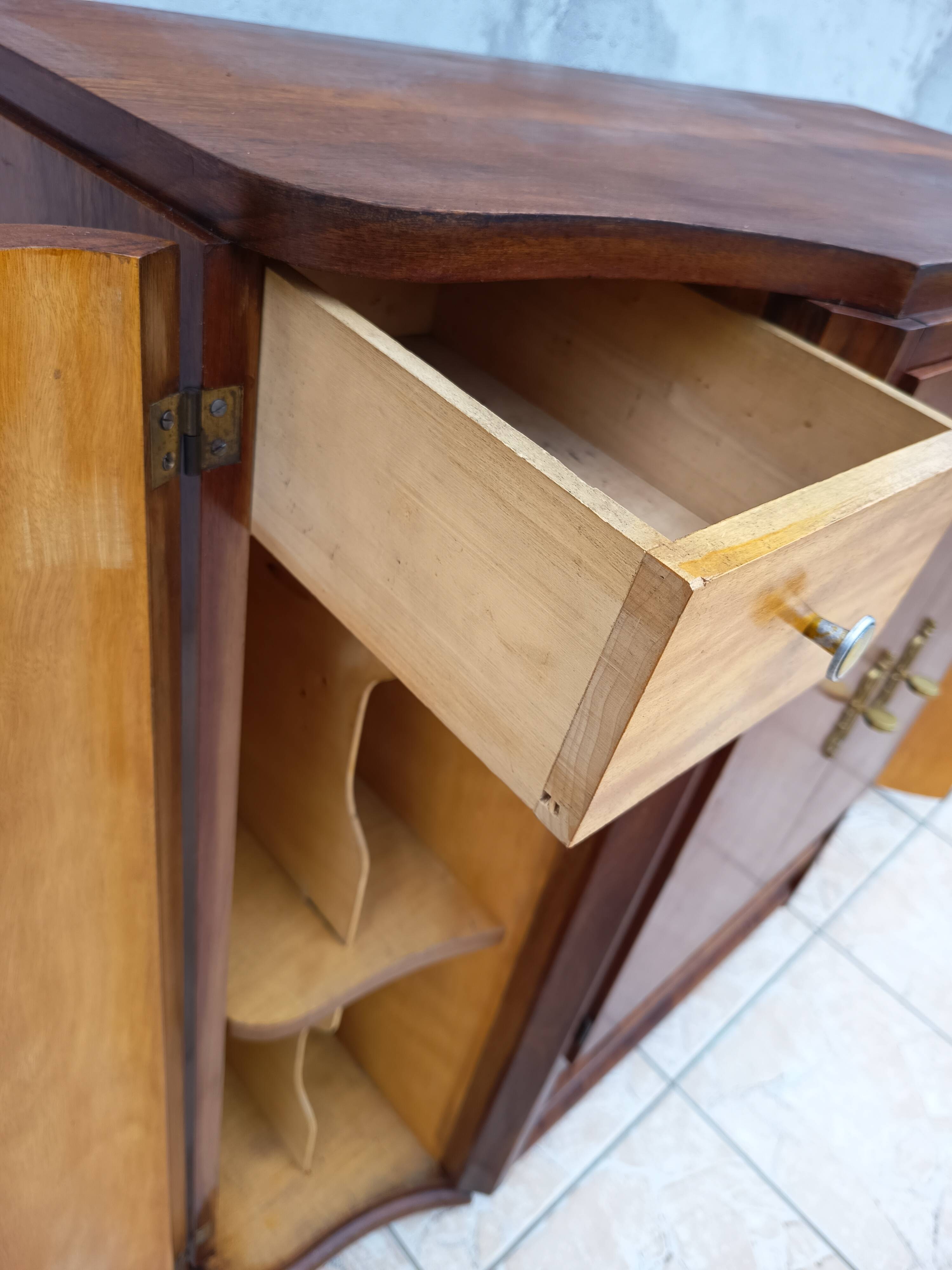 Art Deco walnut burl buffet