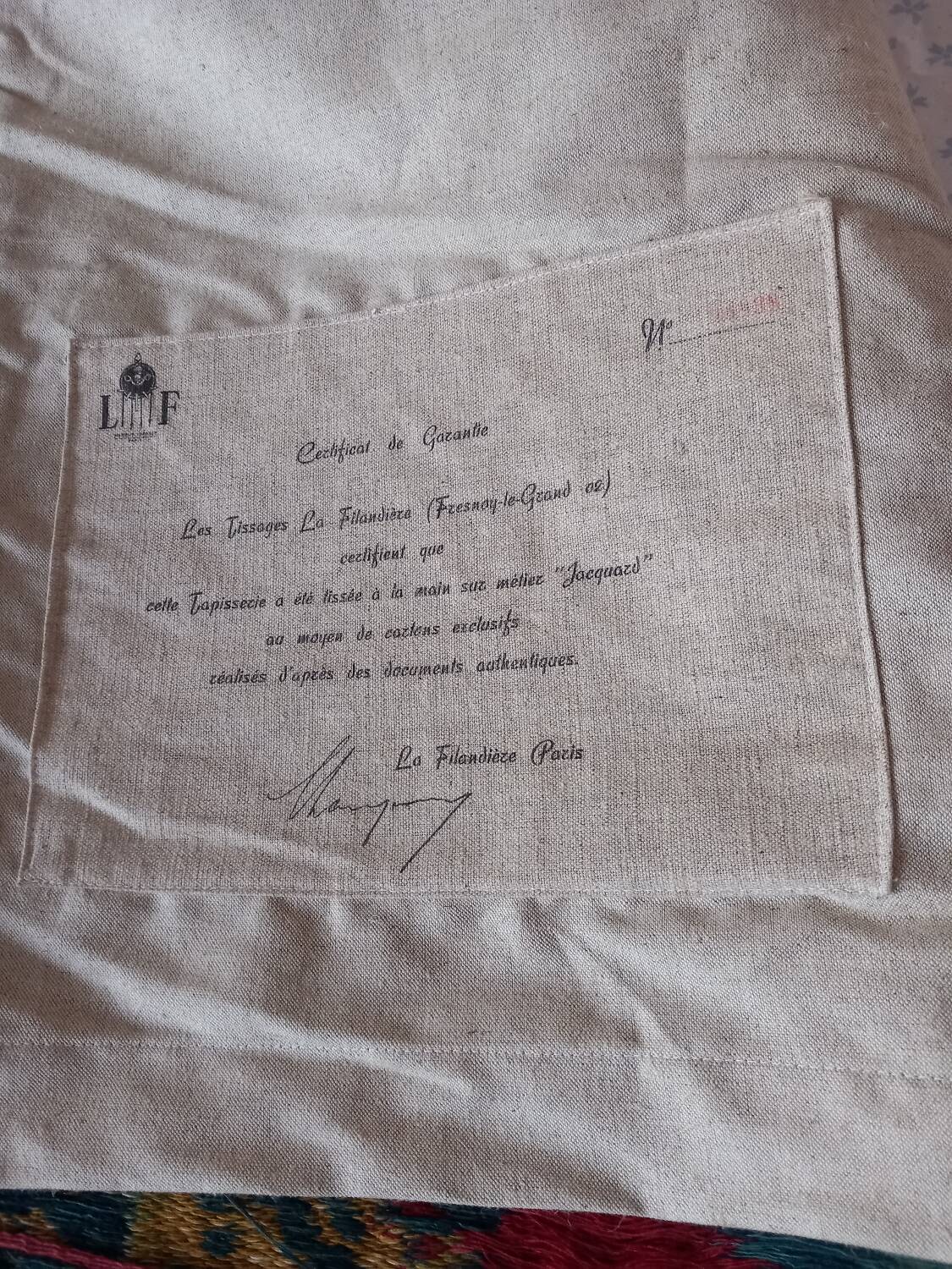 French wall tapestry Jacquard - La Filandiere