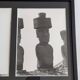 Vintage framed silver prints, Moais of Easter Island, ethnological mission from 1970