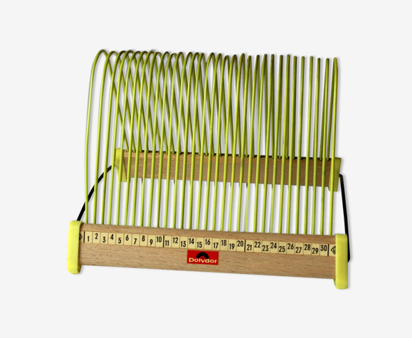 Porte-disque original polydor en bois métallique et plastique - millésime des années 1960