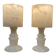 PAIRE DE LAMPES EN ALBÂTRE "DESIGN 1950".