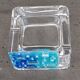 Crystal and glass paste ashtray Daum design from the 80s