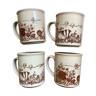 Suitede 4 mugs Churchill vintage made in England