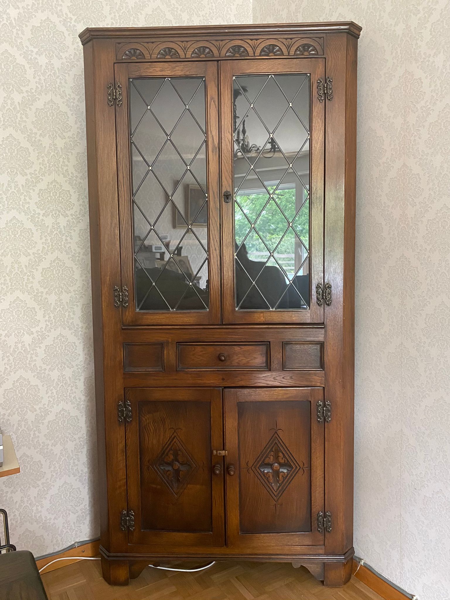 Rustic solid wood china buffet