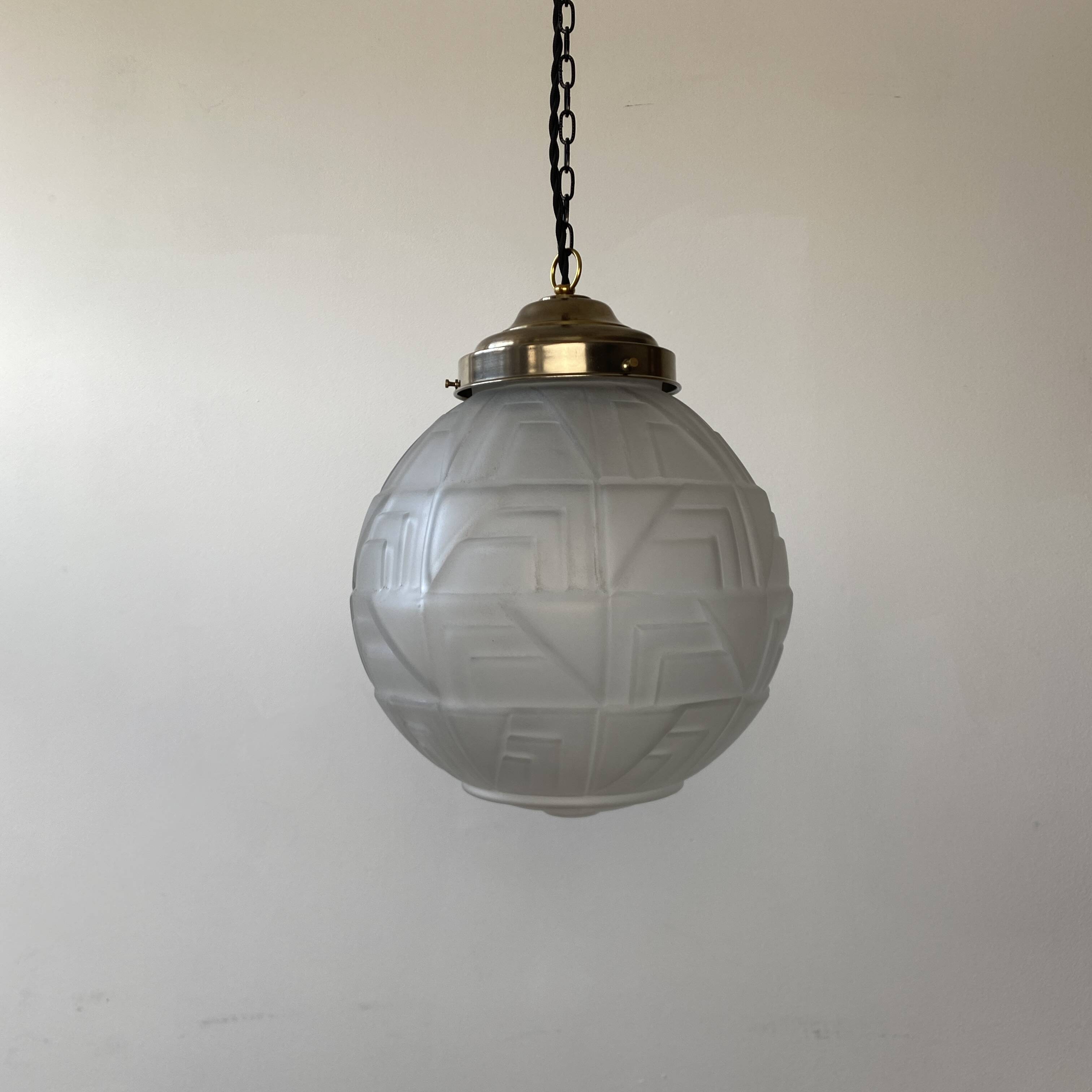 Vintage XL Art Deco pendant lamp