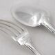 Christofle Vendôme Shell, 62-piece cutlery set, silver-plated knives.