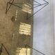 Glass trestle desk