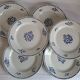 6 Flat Plates in earthenware Moulin des Loups & Hamage model Lucien