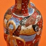 Satsuma Vase with Neck Japanese Ceramic