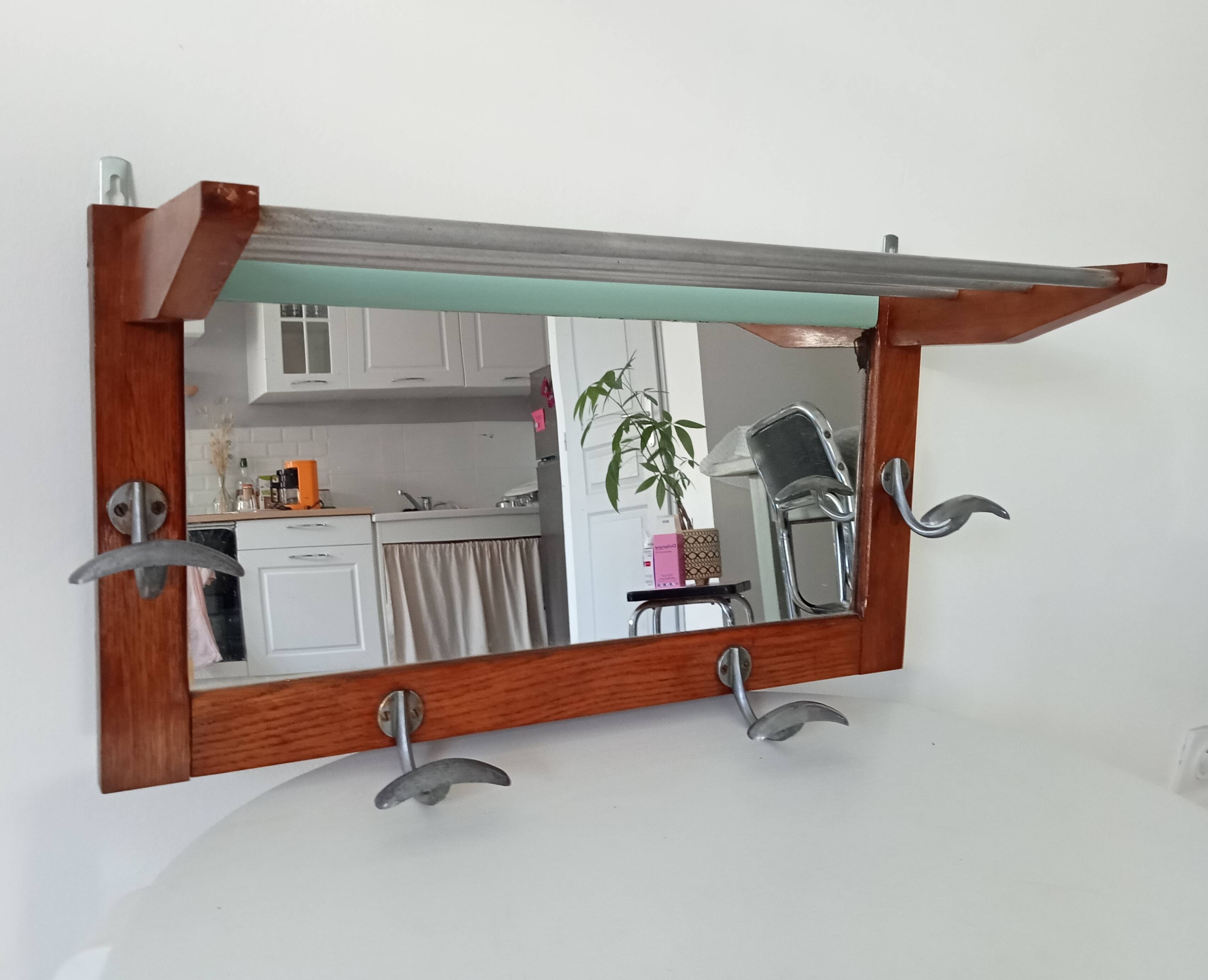 Vintage 50s wall coat rack